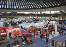 The Agro Belgrade 2023 exhibition hall with machinary on display.